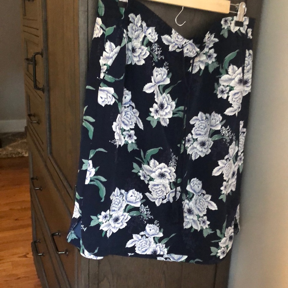 Loft floral skirt XL elastic waist